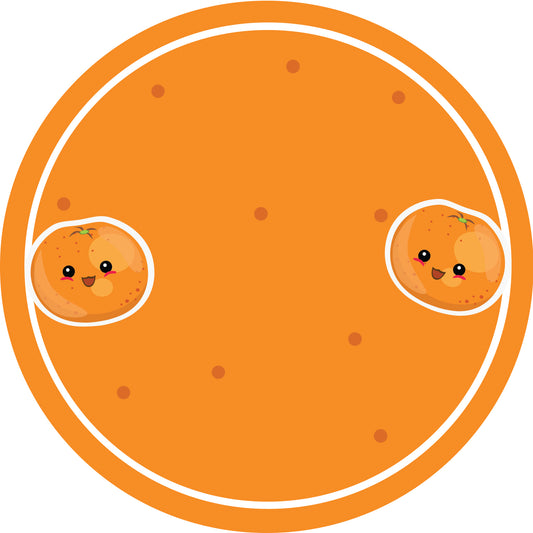 Jam stickers, preserving lables, household lables, round shape labels with matte finish LHMAR17320-Tangerine