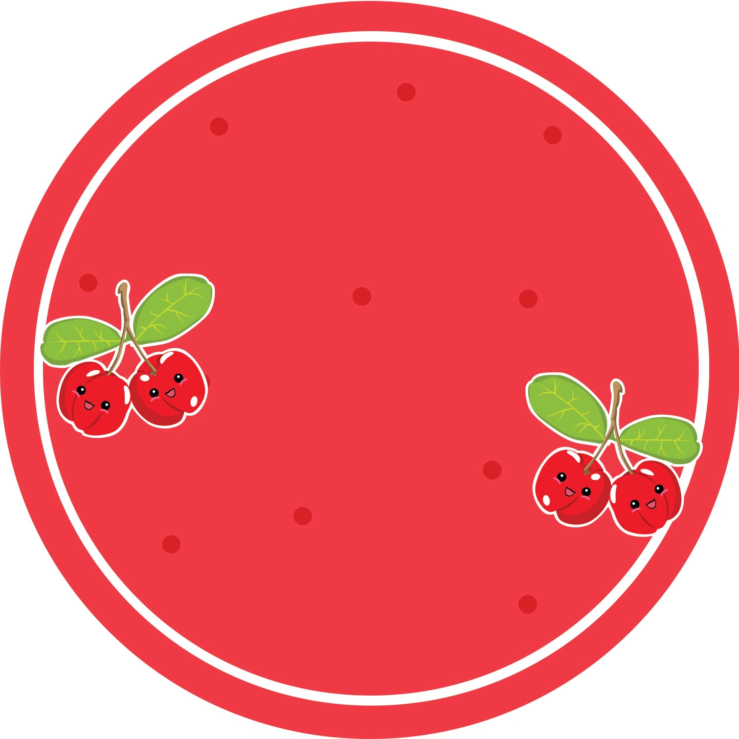 Jam stickers, preserving lables, household lables, round shape labels with matte finish LHMAR17350-Maple Cherry