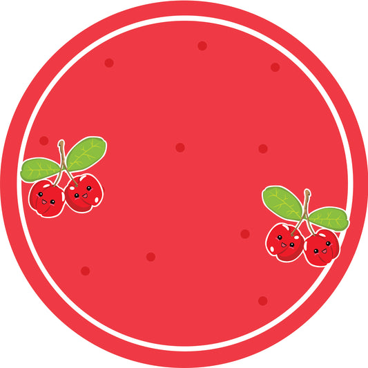 Jam stickers, preserving lables, household lables, round shape labels with matte finish LHMAR17350-Maple Cherry