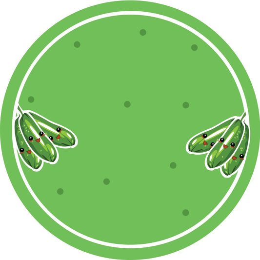 Jam stickers, preserving lables, household lables, round shape labels with matte finish LHMAR17380-Cucumber Tree