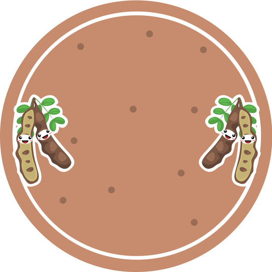 Jam stickers, preserving lables, household lables, round shape labels with matte finish LHMAR17390-Carob Tree