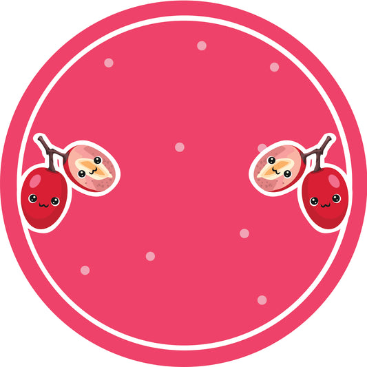 Jam stickers, preserving lables, household lables, round shape labels with matte finish LHMAR17400-Karanda Plum