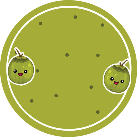 Jam stickers, preserving lables, household lables, round shape labels with matte finish LHMAR17430-Coconut