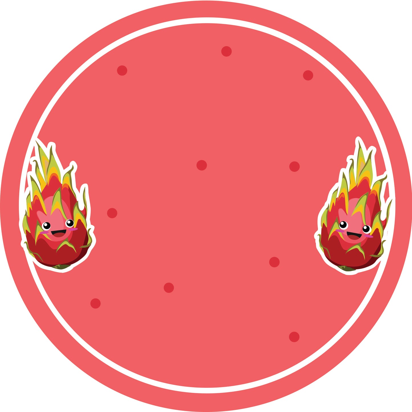 Jam stickers, preserving lables, household lables, round shape labels with matte finish LHMAR17450-Dragon Fruit