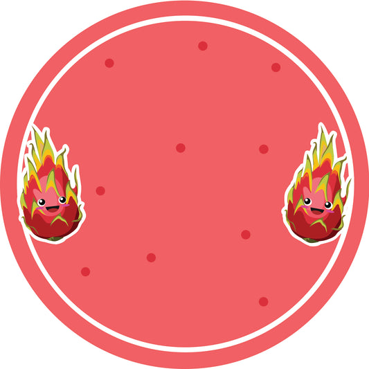 Jam stickers, preserving lables, household lables, round shape labels with matte finish LHMAR17450-Dragon Fruit