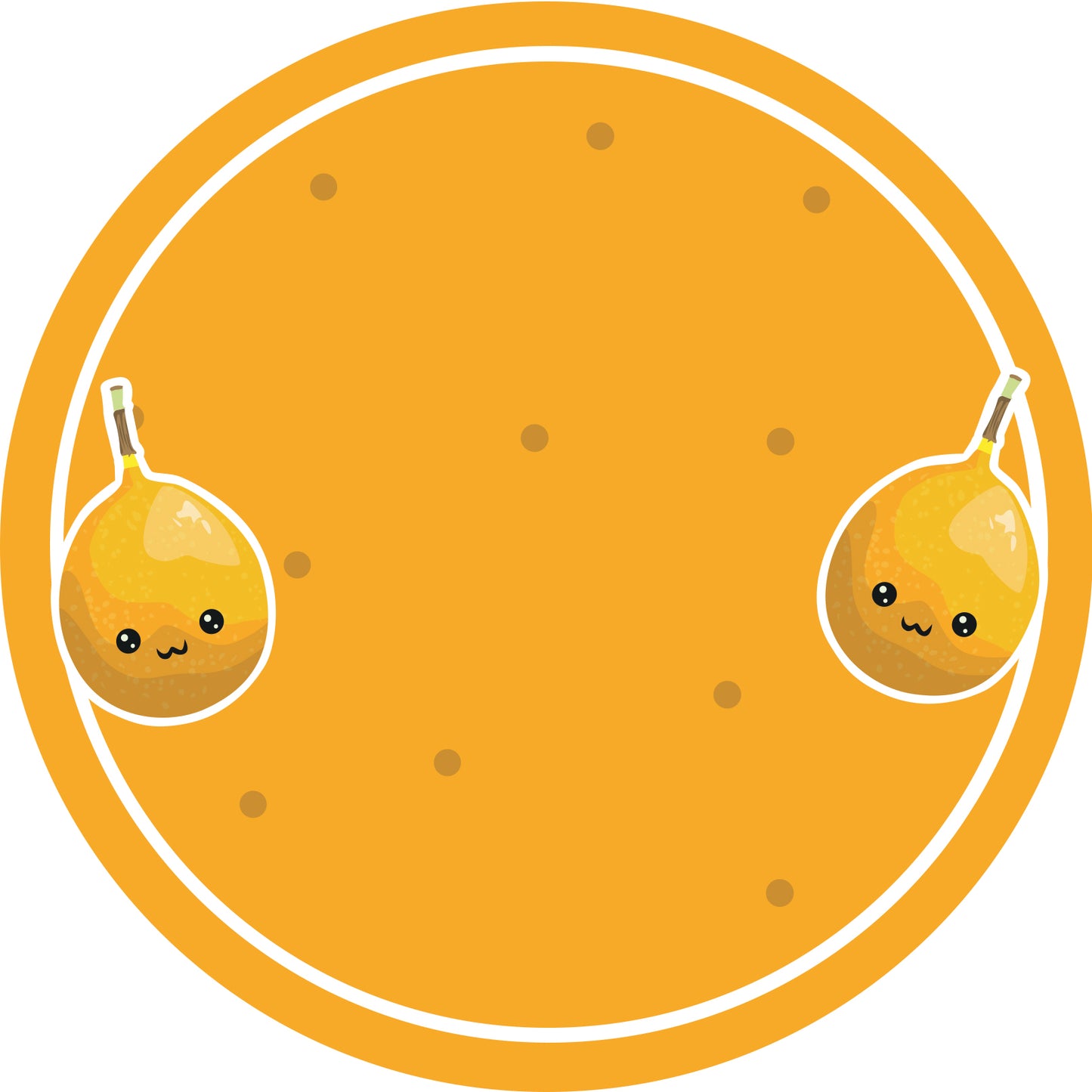 Jam stickers, preserving lables, household lables, round shape labels with matte finish LHMAR17500-Passion Fruit