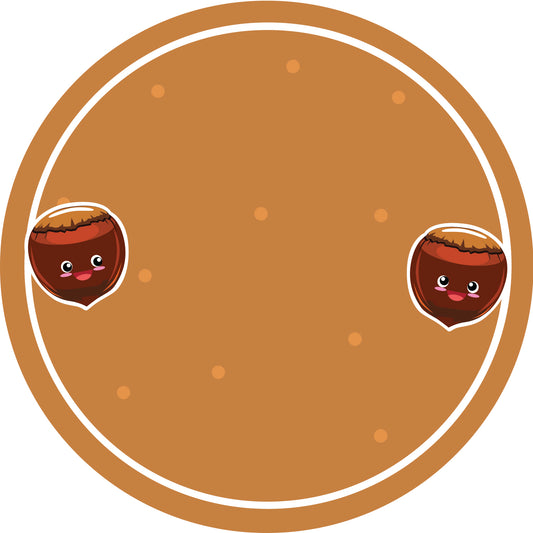 Jam stickers, preserving lables, household lables, round shape labels with matte finish LHMAR17520-Hazelnut