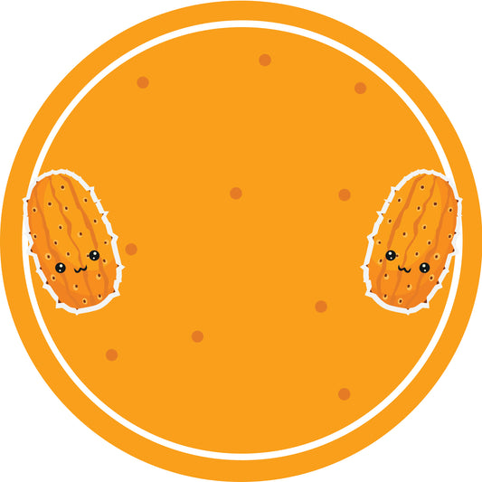 Jam stickers, preserving lables, household lables, round shape labels with matte finish LHMAR17580-Horned Melon