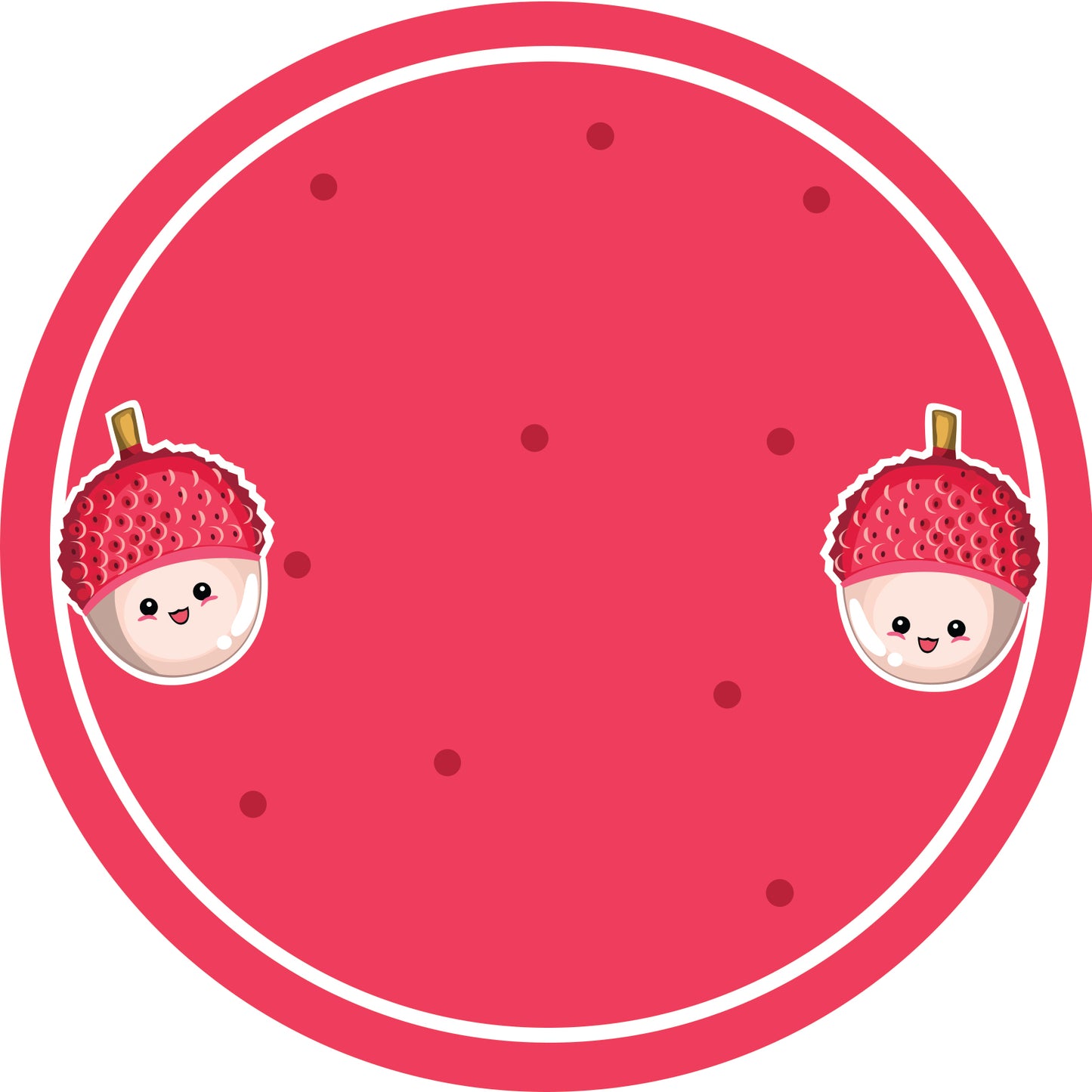 Jam stickers, preserving lables, household lables, round shape labels with matte finish LHMAR17620-Lychee