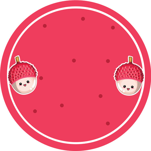 Jam stickers, preserving lables, household lables, round shape labels with matte finish LHMAR17620-Lychee