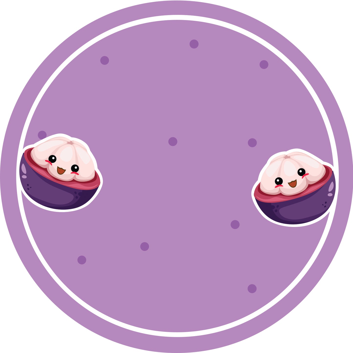 Jam stickers, preserving lables, household lables, round shape labels with matte finish LHMAR17630-Mangosteen