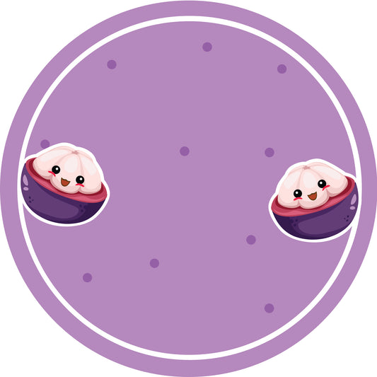 Jam stickers, preserving lables, household lables, round shape labels with matte finish LHMAR17630-Mangosteen