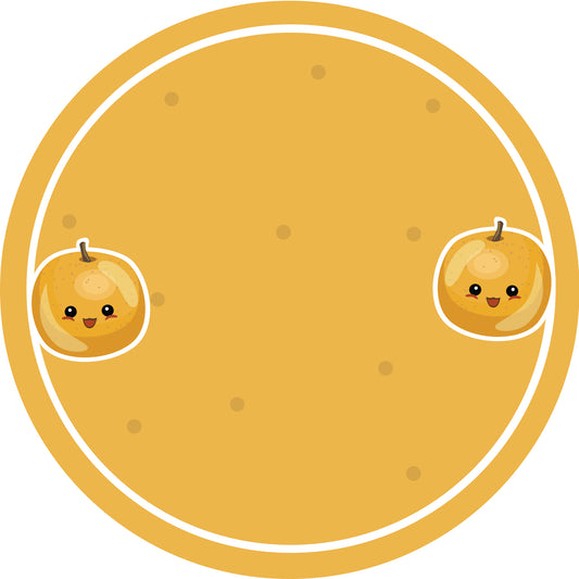 Jam stickers, preserving lables, household lables, round shape labels with matte finish LHMAR17660-Nashi Pear