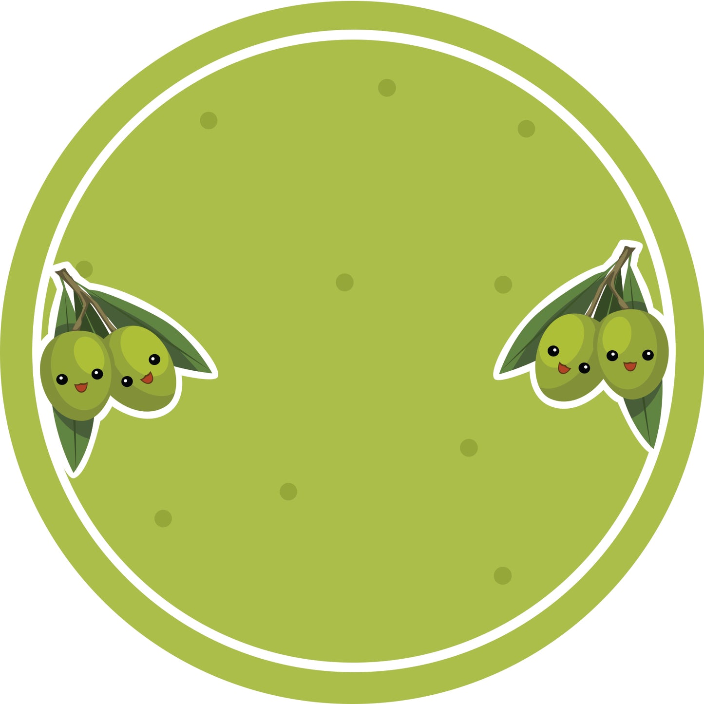 Jam stickers, preserving lables, household lables, round shape labels with matte finish LHMAR17670-Olive