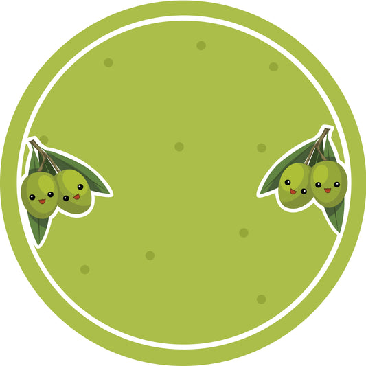 Jam stickers, preserving lables, household lables, round shape labels with matte finish LHMAR17670-Olive