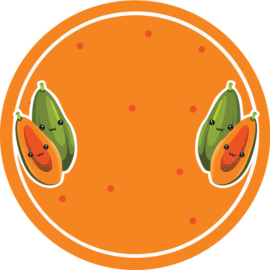 Jam stickers, preserving lables, household lables, round shape labels with matte finish LHMAR17680-Papaya