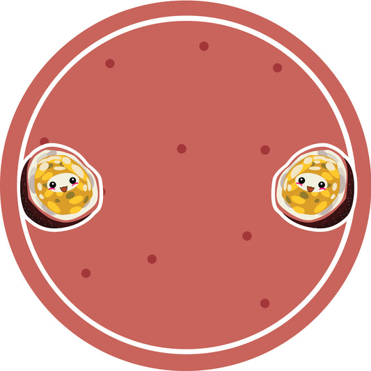 Jam stickers, preserving lables, household lables, round shape labels with matte finish LHMAR17690-Passion Fruit