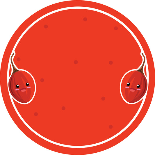 Jam stickers, preserving lables, household lables, round shape labels with matte finish LHMAR17760-Tree Tomato (Tamarillo)