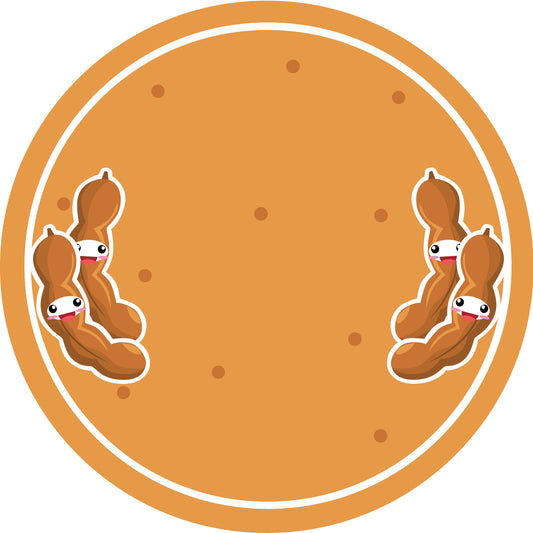 Jam stickers, preserving lables, household lables, round shape labels with matte finish LHMAR17770-Tamarind Tree