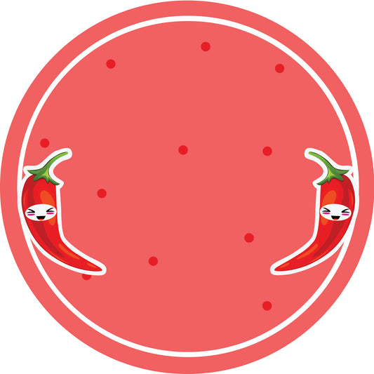 Jam stickers, preserving lables, household lables, round shape labels with matte finish LHMAR17800-Chili Pepper