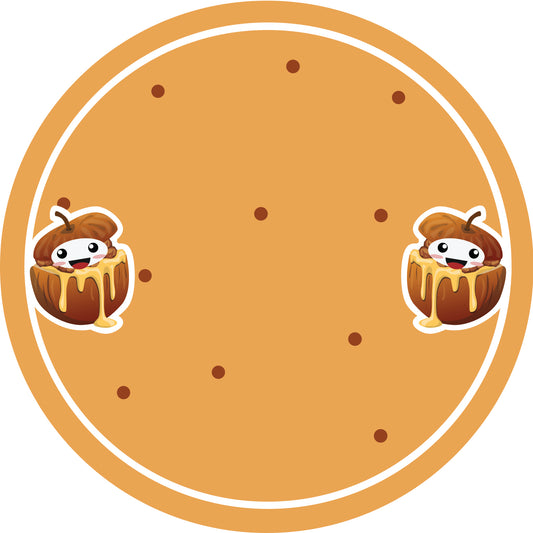 Jam stickers, preserving lables, household lables, round shape labels with matte finish LHMAR17810-Baked Apple