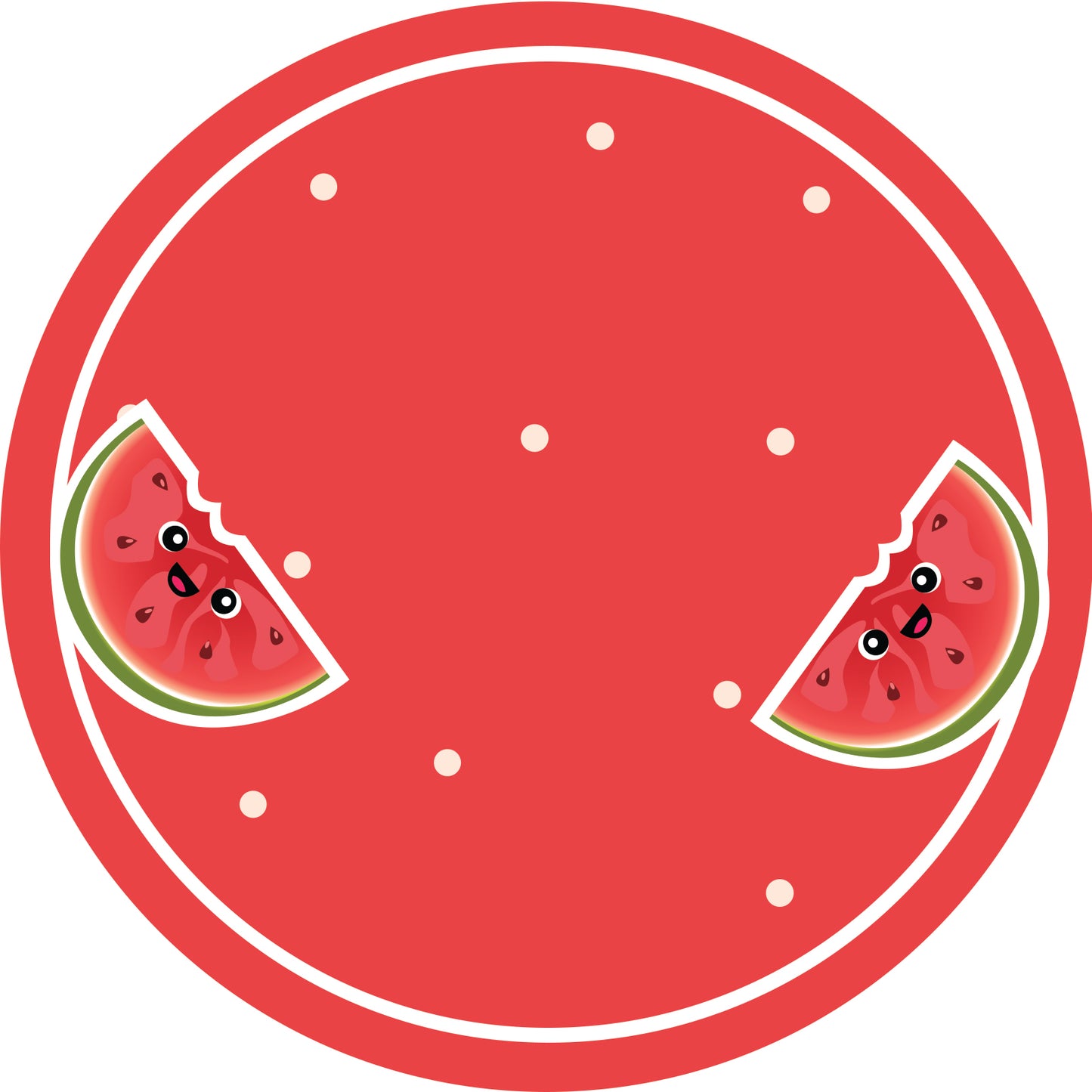 Jam stickers, preserving lables, household lables, round shape labels with matte finish LHMAR17860-Watermelon
