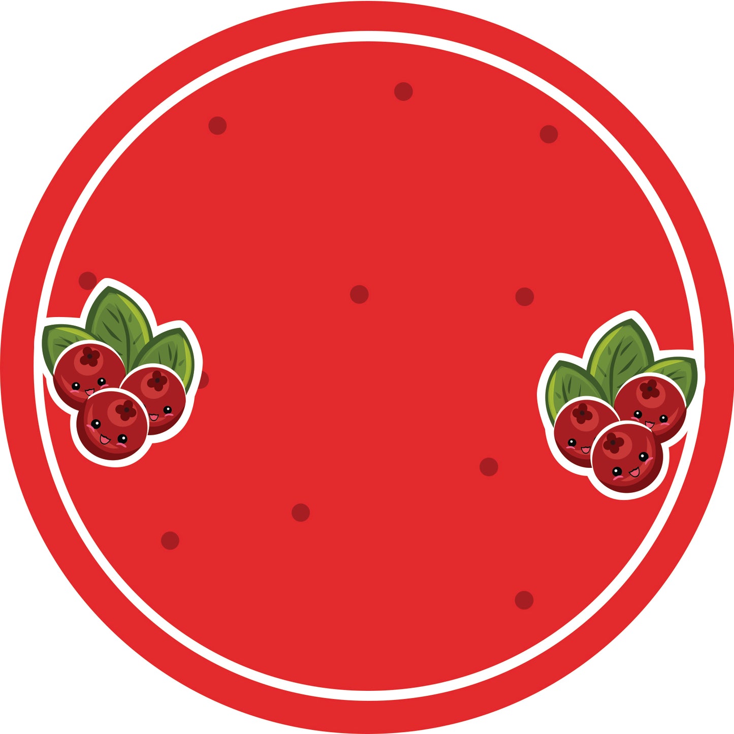 Jam stickers, preserving lables, household lables, round shape labels with matte finish LHMAR17880-Craneberry