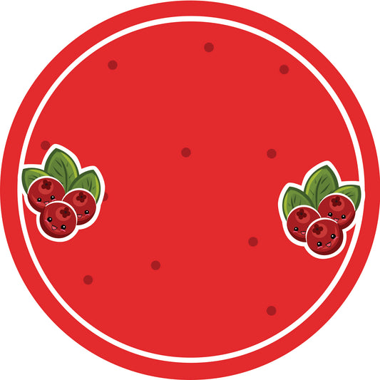 Jam stickers, preserving lables, household lables, round shape labels with matte finish LHMAR17880-Craneberry