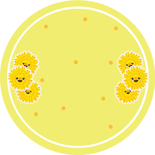 Jam stickers, preserving lables, household lables, round shape labels with matte finish LHMAR17900-Dandelion