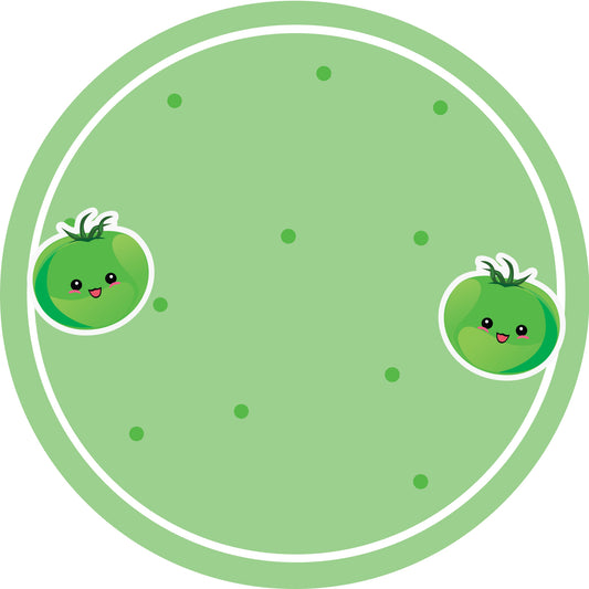 Jam stickers, preserving lables, household lables, round shape labels with matte finish LHMAR17910-Green Tomato