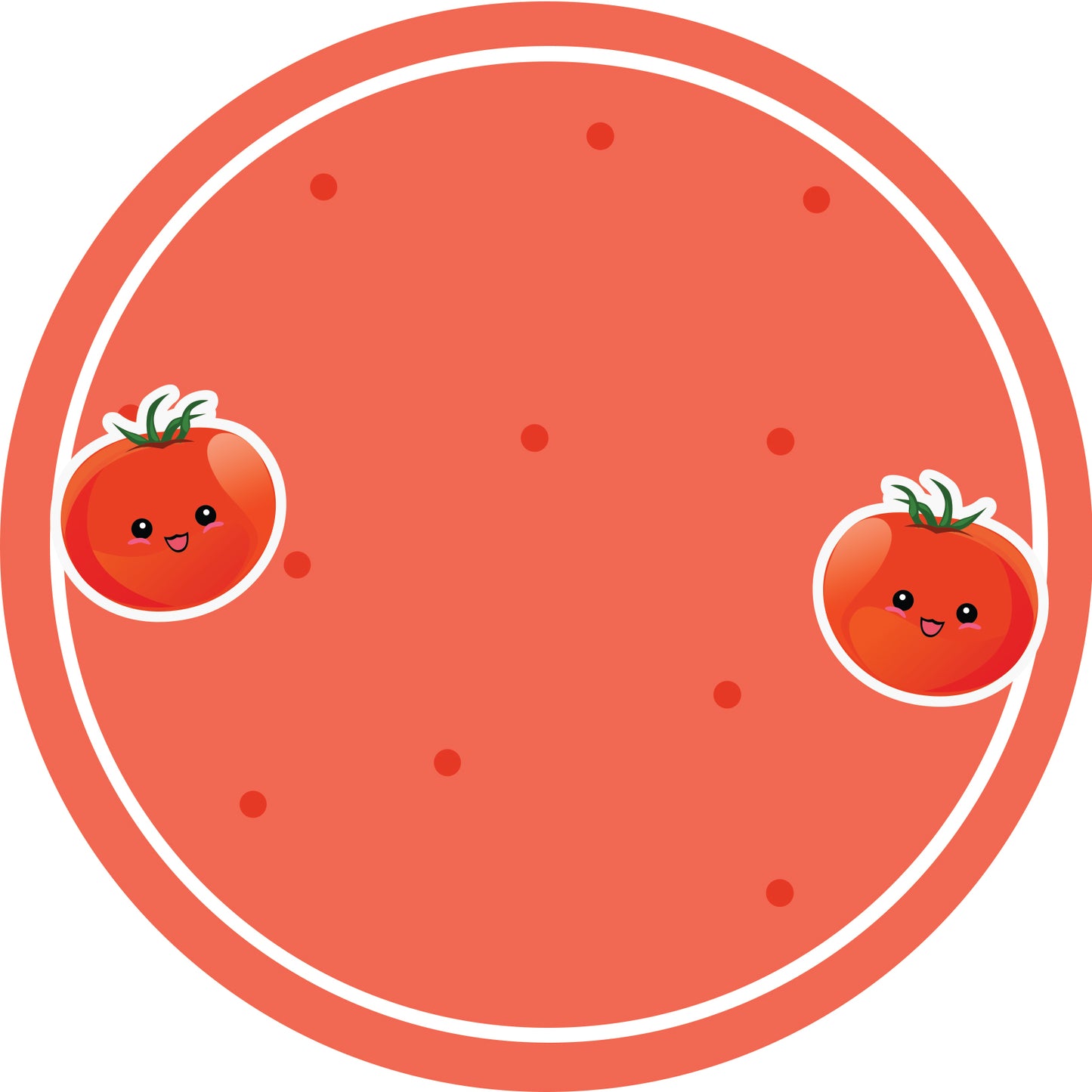 Jam stickers, preserving lables, household lables, round shape labels with matte finish LHMAR17920-Red Tomato