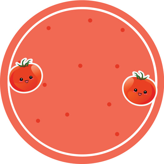 Jam stickers, preserving lables, household lables, round shape labels with matte finish LHMAR17920-Red Tomato