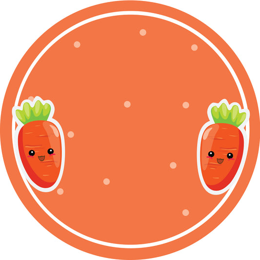 Jam stickers, preserving lables, household lables, round shape labels with matte finish LHMAR17930-Carrots