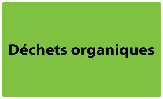 1000 autocollants de séparation des déchets "Dèchets Organiques" en plastique F-GRPWA120
