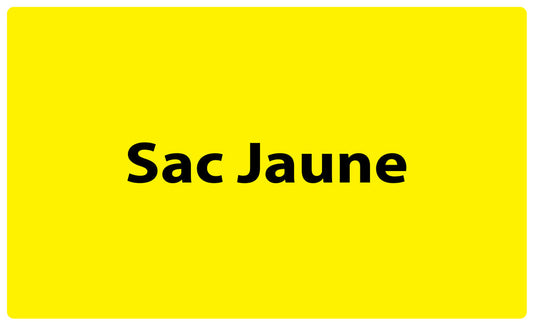 1000 autocollants de séparation des déchets "Sac Jaune" en plastique F-GRPWA130