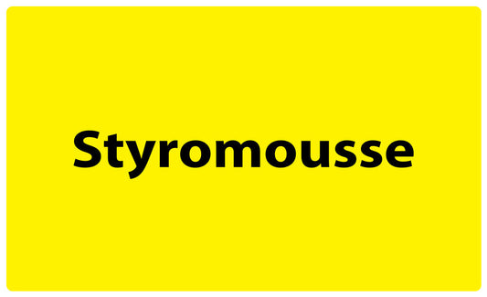 1000 autocollants de séparation des déchets "Styromousse" en plastique F-GRPWA250