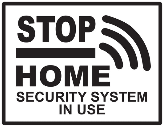 Alarm sticker 10-30 cm LH-ALARM-H-10300-88 Material: white PVC plastic