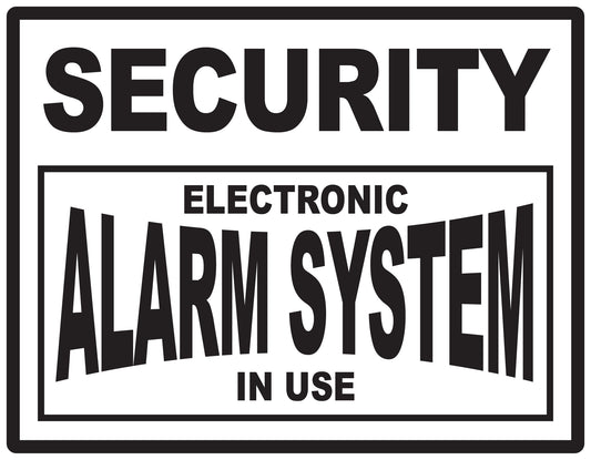 Alarm sticker 10-30 cm LH-ALARM-H-11000-88 Material: white PVC plastic