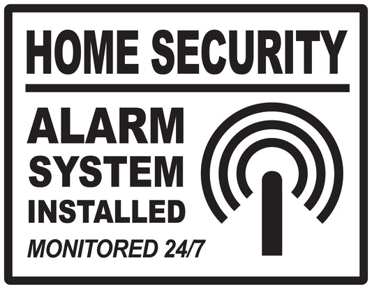 Alarm sticker 10-30 cm LH-ALARM-H-11100-88 Material: white PVC plastic