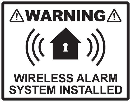 Alarm sticker 10-30 cm LH-ALARM-H-11200-88 Material: white PVC plastic