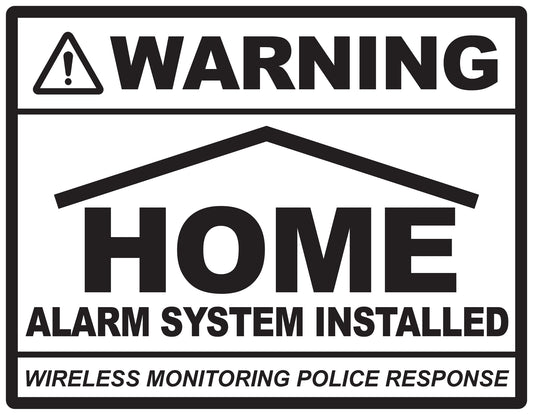 Alarm sticker 10-30 cm LH-ALARM-H-11300-88 Material: white PVC plastic