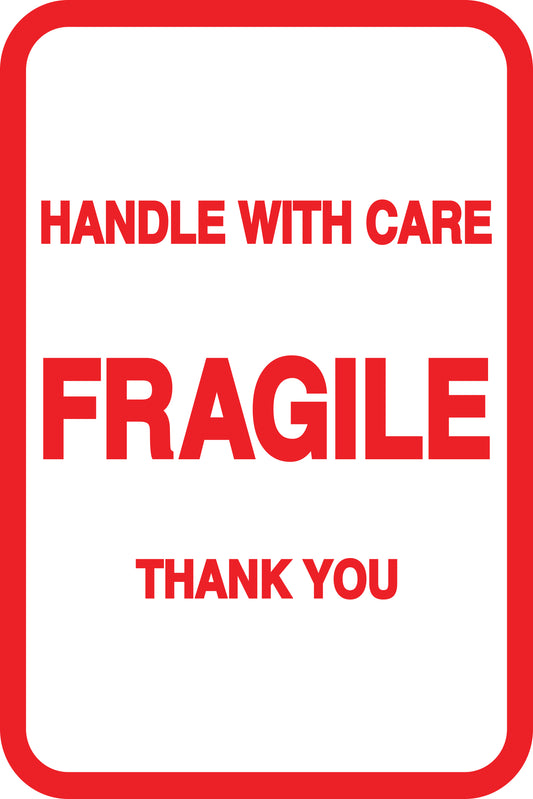 Fragile - Fragile sticker "Handle with care Fragile Thank You" LH-FRAGILE-V-10000-14-0