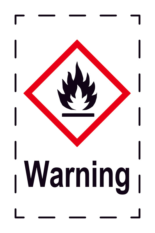 1000 Sticker "Warning" 2.4x3.9 cm to 15x24 cm, made of paper or plastic LH-GHS-02-Warning