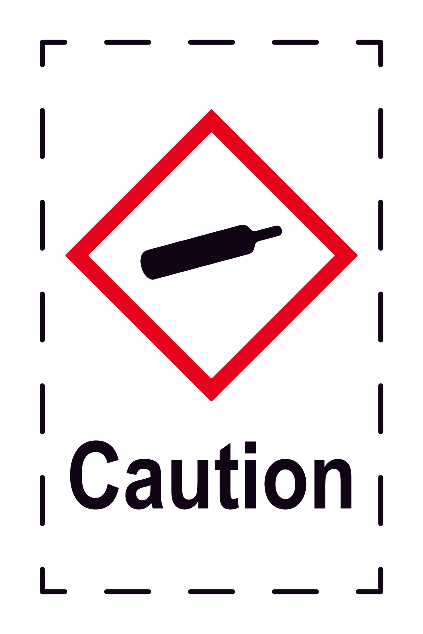 1000 Sticker "Attention" 2.4x3.9 cm to 15x24 cm, made of paper or plastic LH-GHS-04-Attention