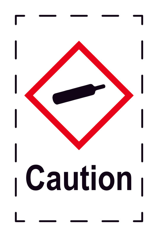 1000 Sticker "Attention" 2.4x3.9 cm to 15x24 cm, made of paper or plastic LH-GHS-04-Attention