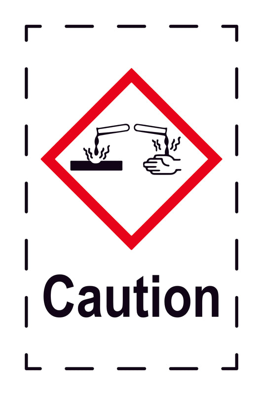 1000 Sticker "Attention" 2.4x3.9 cm to 15x24 cm, made of paper or plastic LH-GHS-05-Attention