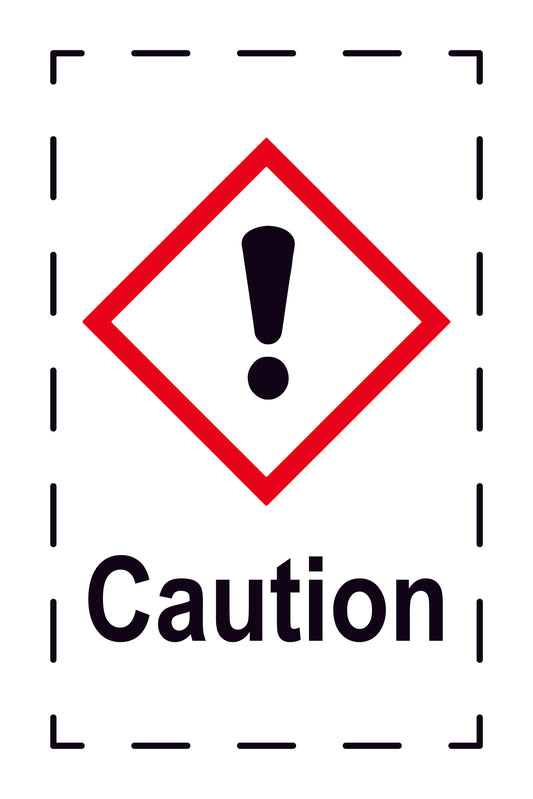 1000 Sticker "Attention" 2.4x3.9 cm to 15x24 cm, made of paper or plastic LH-GHS-07-Attention