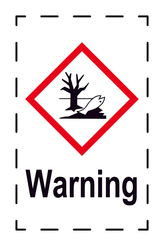 1000 Sticker "Warning" 2.4x3.9 cm to 15x24 cm, made of paper or plastic LH-GHS-09-Warning