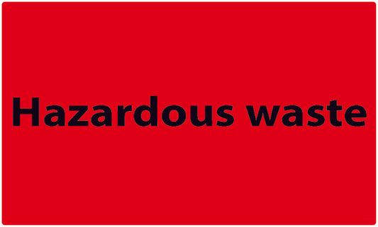 1000 waste separation stickers "Hazardous waste" made of plastic LH-GRPWA220