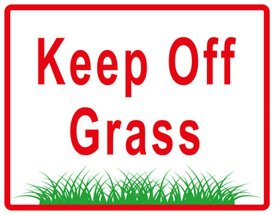 Sticker "Keep off grass" 10-60 cm made of PVC plastic, LH-KEEPOFFGRASS-H-10000-14